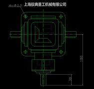 T型換向器T4-1-LR齒輪轉向箱外型尺寸的CAD圖紙