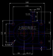 絲桿升降機SWLD2.5-1A-II法蘭型安裝尺寸CAD圖紙